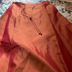 JS Collections Orange taffeta style formal maxi skirt w/ rhinestone tie- size 8